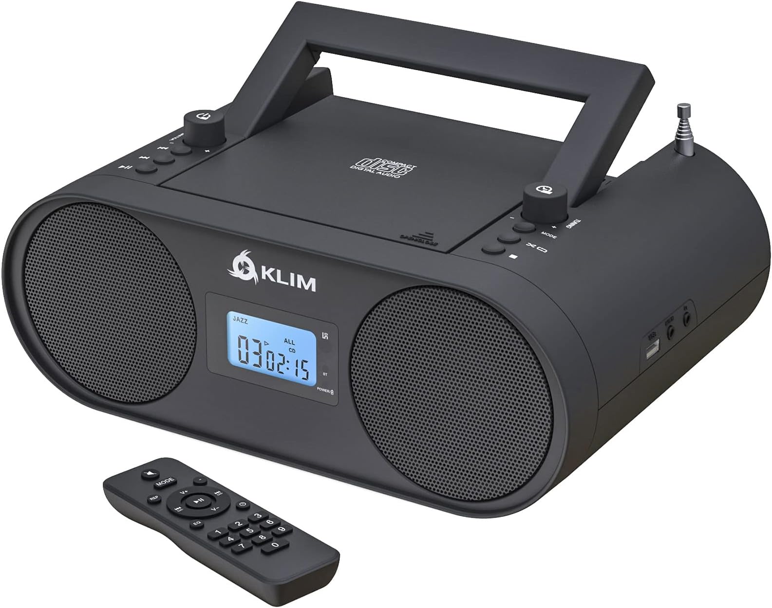 B4 Portable CD Player Boombox, AM FM Radio, Bluetooth, USB, AUX