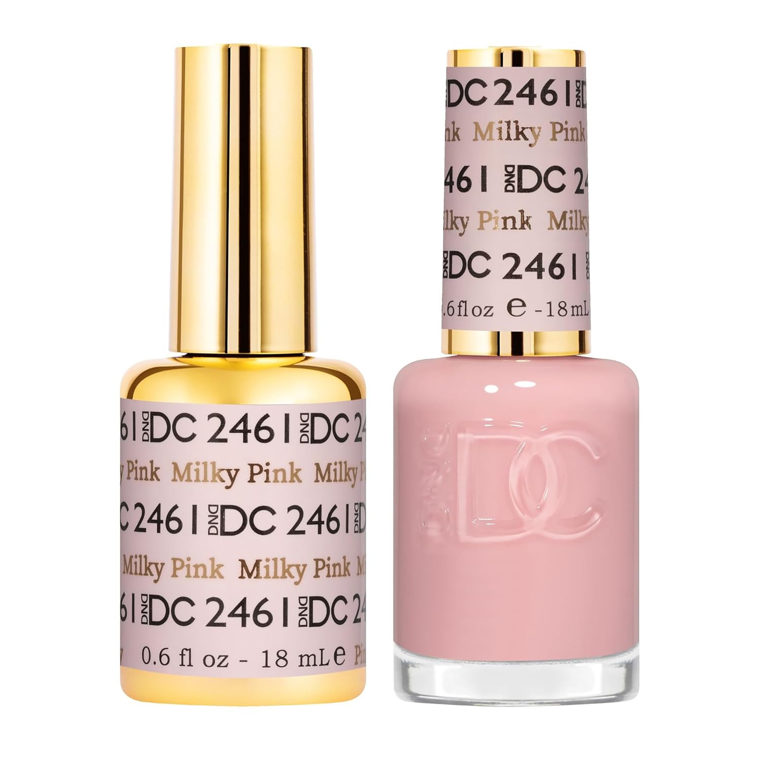 DND DC Gel Polish Set, Sheer Collection, UV Gel Polish and Air Dry Nail Lacquer, Matching Chip-Free Polish Duo, 0.5 Fl Oz Each