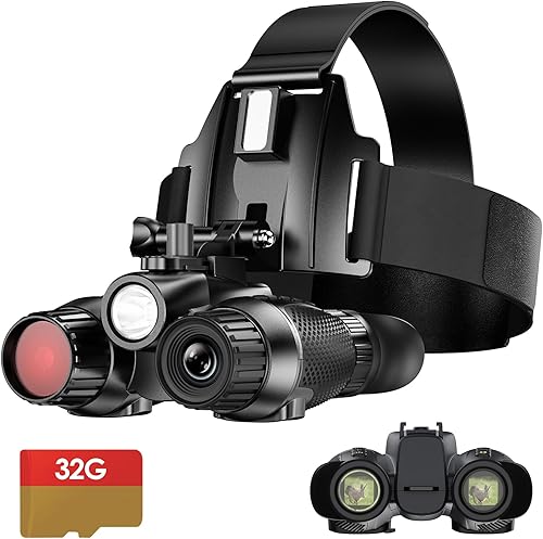 Gafas de visión nocturna - Binoculares recargables montados en la cabeza