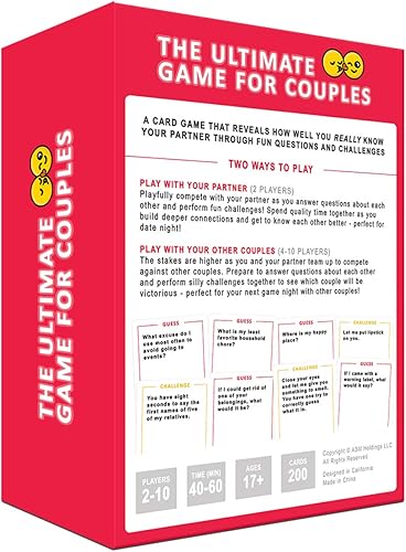 Miniatura 6 de The Ultimate Game for Couples, Grandes conversaciones y desafíos divertidos para una cita nocturna, regalo romántico perfecto para parejas