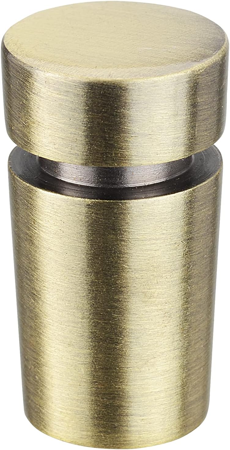 Aspen Creative 24039-41, Solid Steel Finial for Lamp Shade, Steel in Antique Brass Finish, 1-3/8" Height