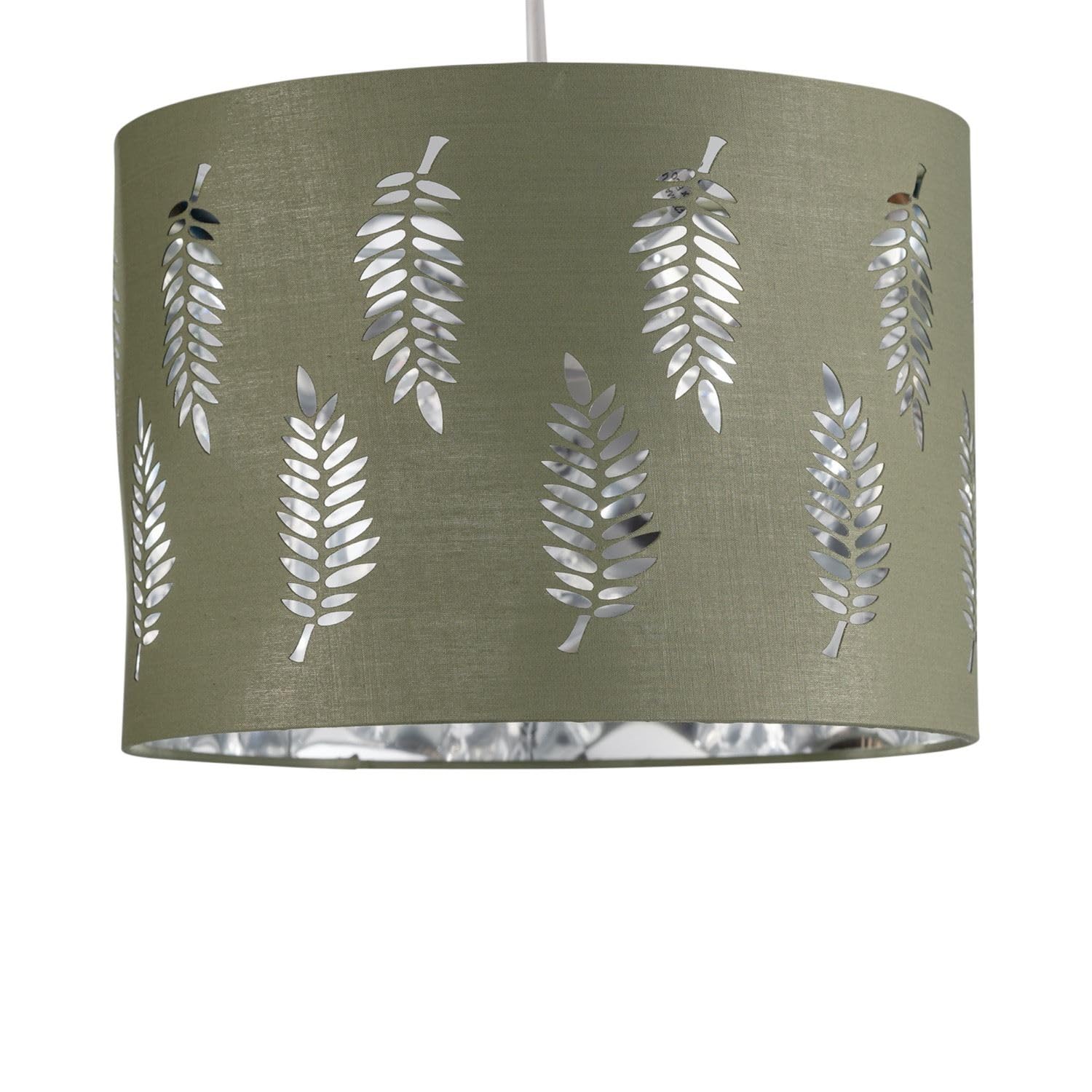 First Choice Lighting FernSage Green Cut Out 30Cm Pendant Lightshade from B&Q