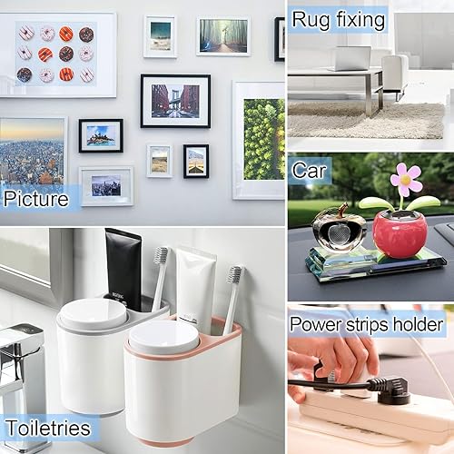 Miniatura 7 de UPINS Cinta de espuma de doble cara, 2 rollos de cinta de doble cara resistente para paredes de 2 pulgadas x 16.5 pies, tiras de cinta de espuma de