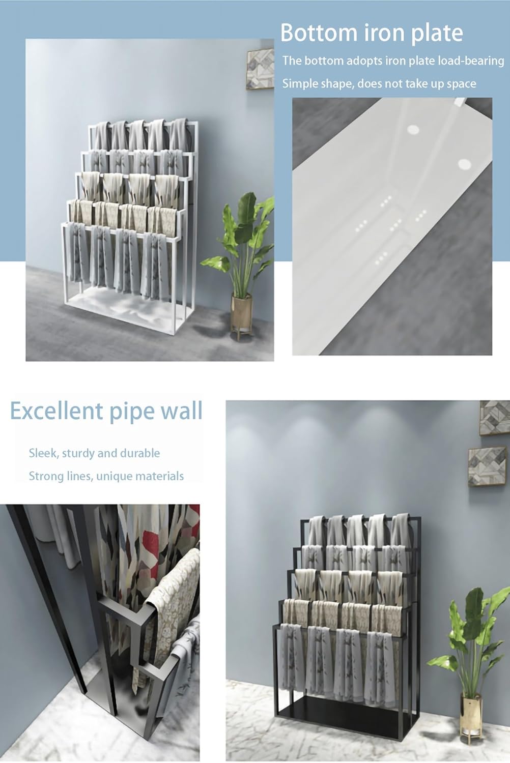 Floor-Standing Scarf Display Rack, Belt and Pants Display Rack, Commercial Clothing Retail Store Towel Rack, Bed Sheet Belt, Suit Pants Hanger