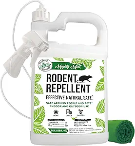 Mighty Mint Peppermint Oil Rodent Repellent Spray with Microfiber Cloth
