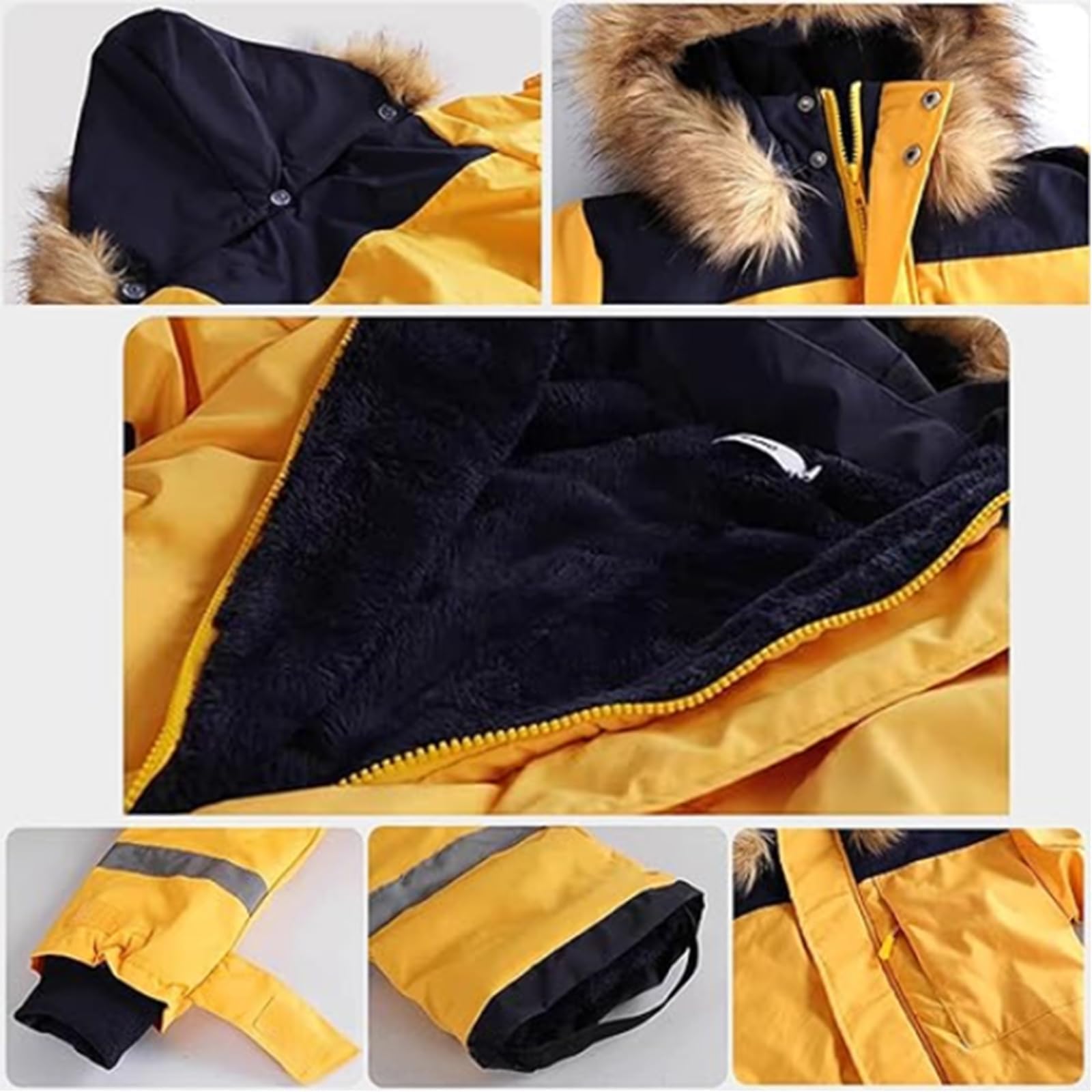 Traje de Nieve de una Pieza Impermeable y cálido para niños, Traje Nieve Invierno para Exteriores, esquí bebés y niñas.