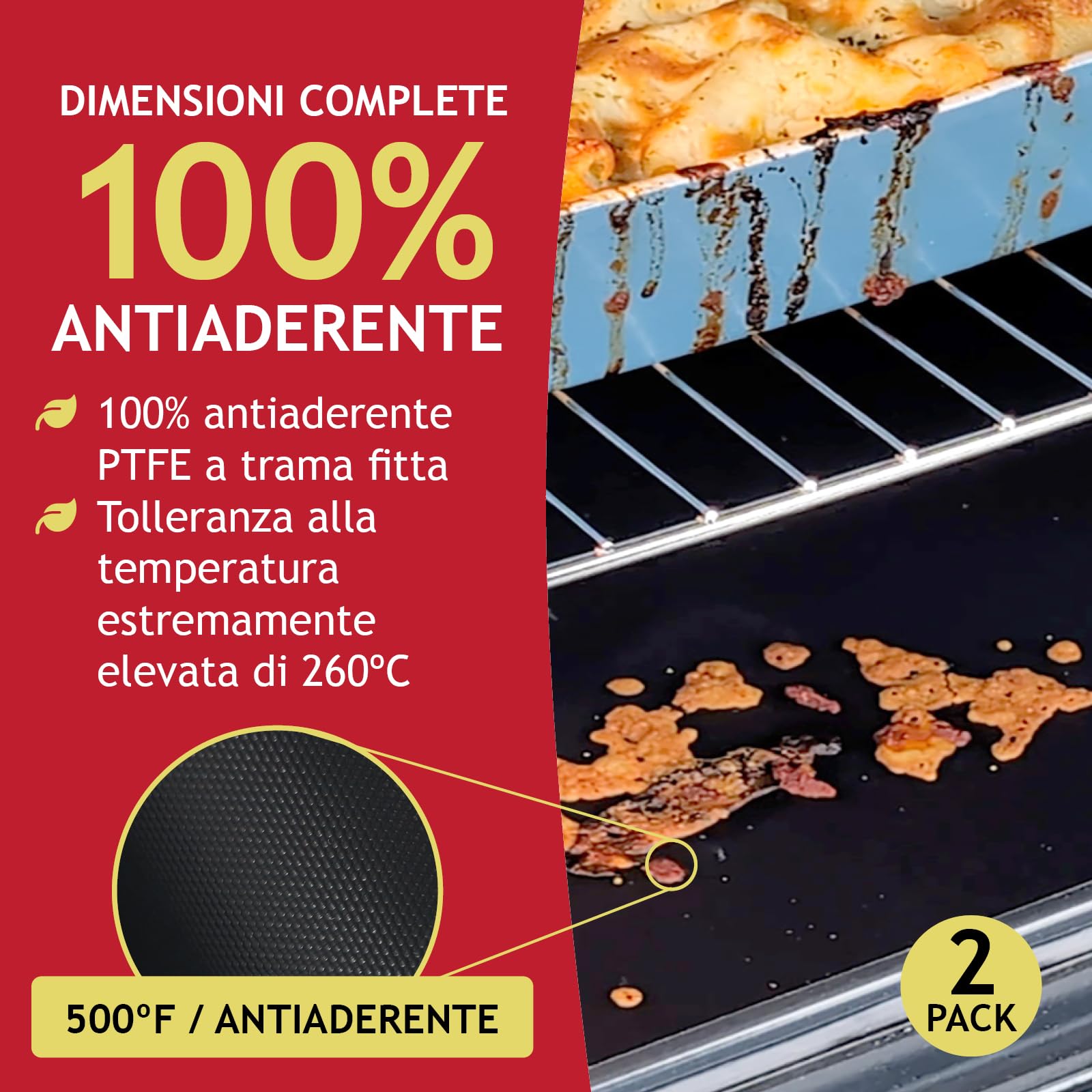 Foglio in teflon PTFE per presse a calore, 4 pezzi, antiaderente da 40,6 x 30,5 cm, resistente al calore, foglio di carta in teflon per cottura e griglia, caffè