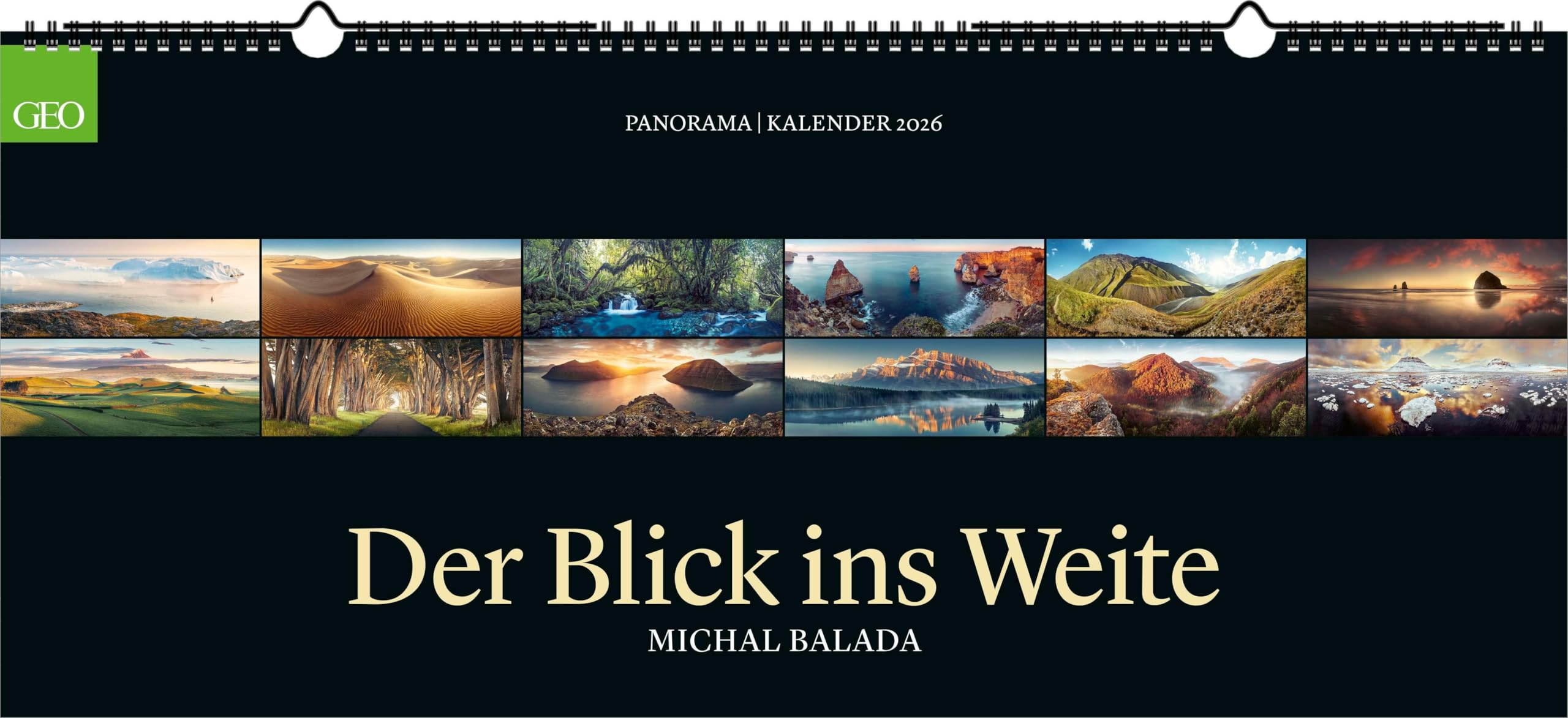 GEO - GEO Panorama: Der Blick ins Weite 2026 – XXL Wandkalender 137x60 cm, Panorama-Kalender mit Naturfotografie, 12 Monatsblätter & Spiralbindung