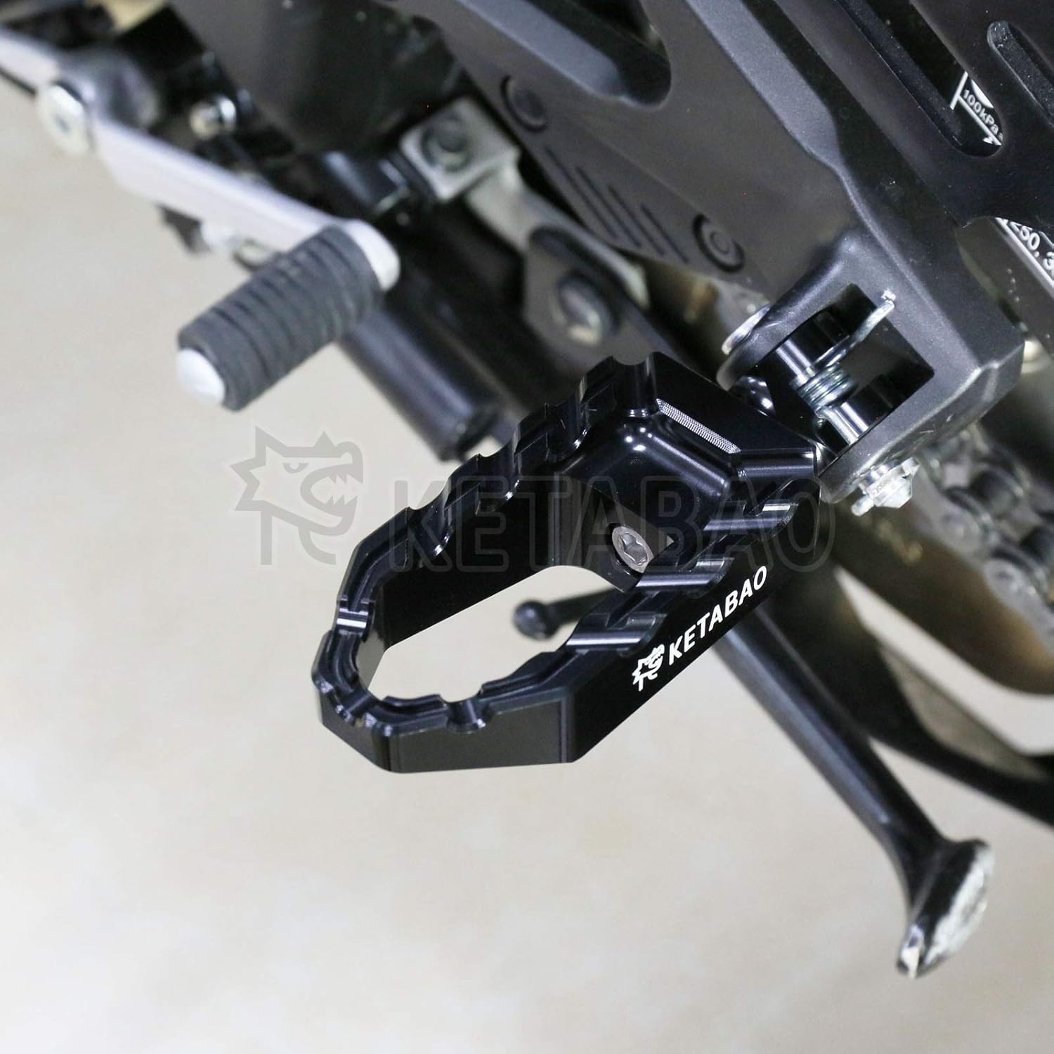 KETABAO Black Aluminum Highway Wide BUZZ Front Foot Pegs Compatible with CB500F CB500X CBF600 N/S CBR500R