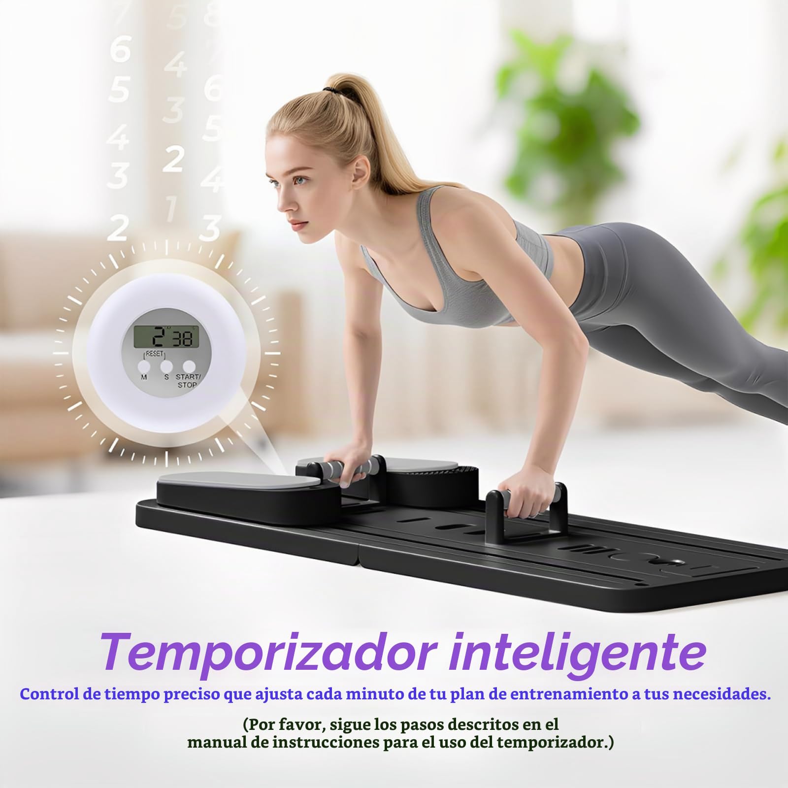 Tabla de pilates para el hogar 2026, reformador de pilates multifuncional plegable con rebote automático, entrenador abdominal y bandas de resistencia para entrenamiento de núcleo y cuerpo