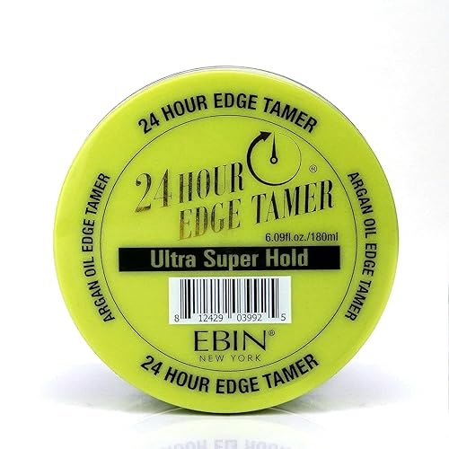 EBIN NEW YORK Domador de borde las 24 horas, ultra súper sujeción, sin descamación, sin residuos blancos, brillo y textura suave con aceite de argán