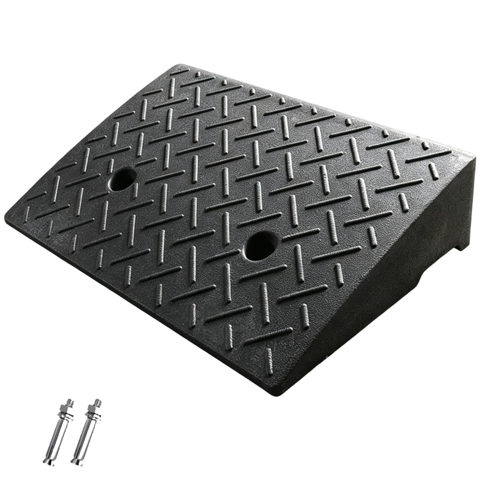 SOYDAN Rampa de Bordillo 50 x 32 x 12 cm, Rampas para Coches 12 cm Alto 1 Unidades Antideslizante Ayuda para el Acceso para Calzadas Aceras Motos Scooters