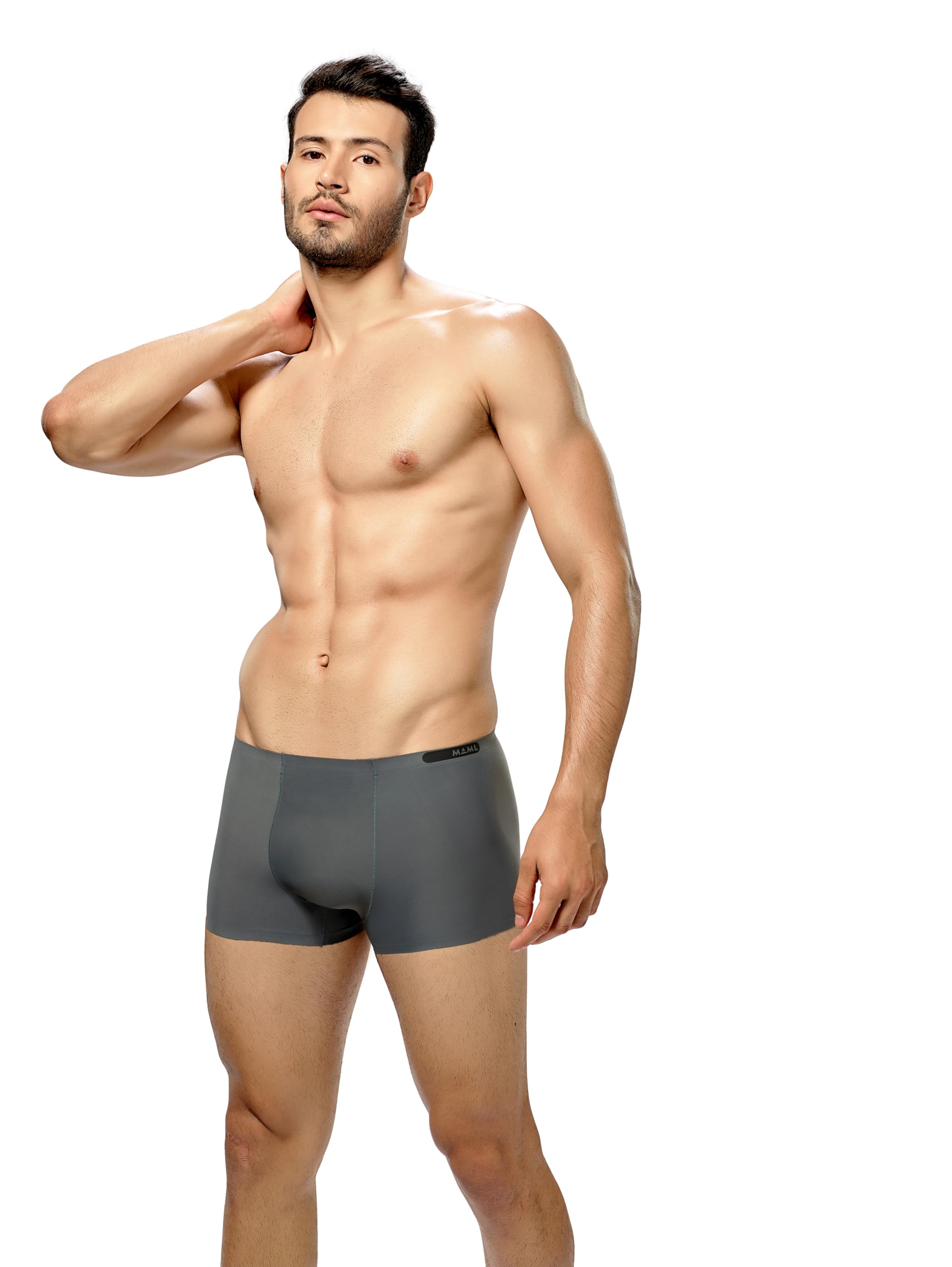 MAMLInnerwear Presents Plain Seamless Stretchable Underwear, Ultra-Thin Silk Fabric, Quick-Dry Seamless Underwear for Men and Boys