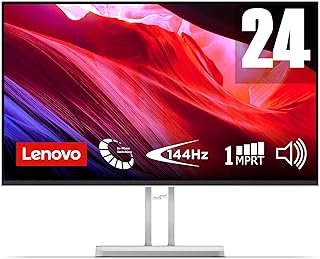 Lenovo L24-4C | 24" (60.96cm) FHD IPS 144Hz Ultraslim Monitor | 1ms, 2x3W Speakers, AMD FreeSync, 99% sRGB, 1x HDMI 1.4, 1x VGA| Tilt | Grey | 67DDKAC6IN