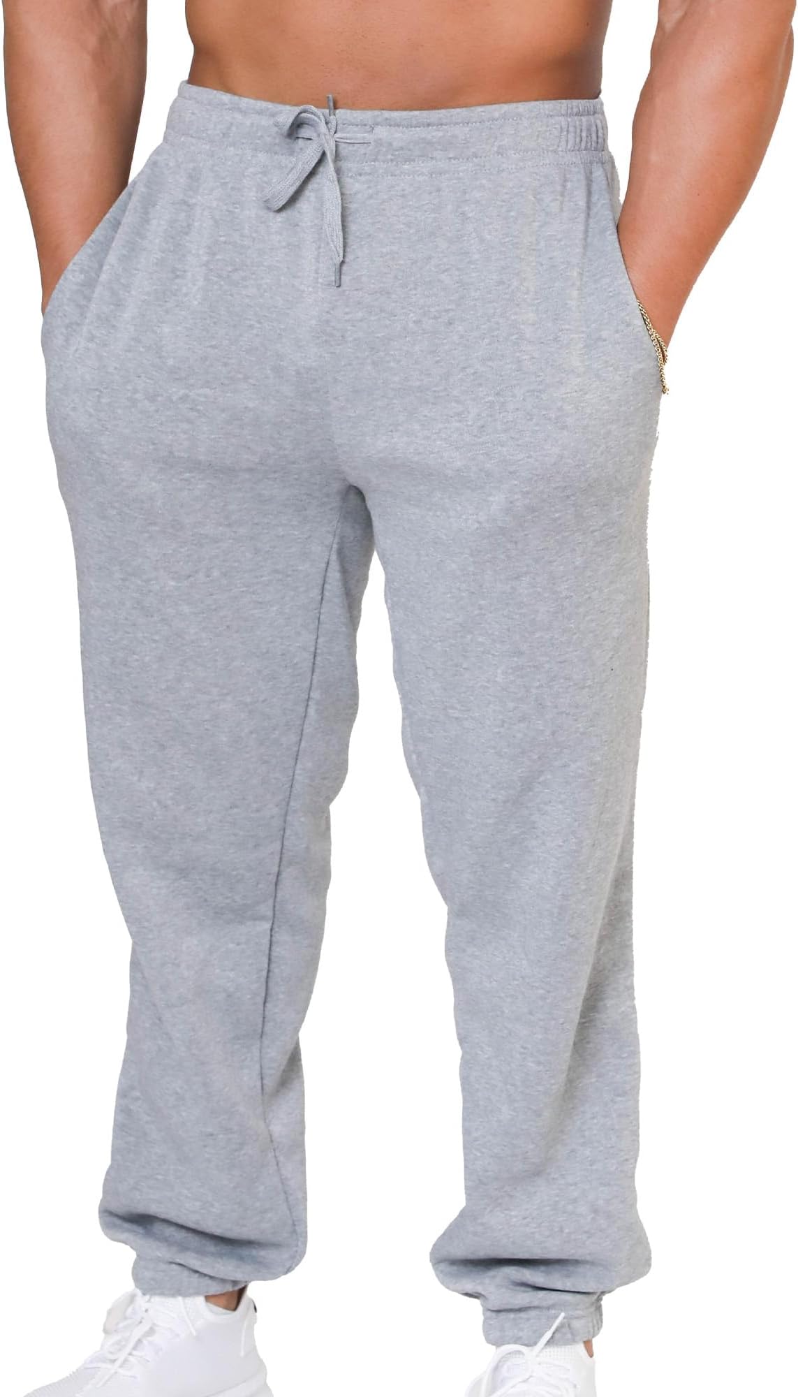 UNIQUE STYLES ASFOOR Men's Lounge Pants, Mens Baggy Sweatpants with Pockets Blue and Black Sweatpants & Grey Sweatpants