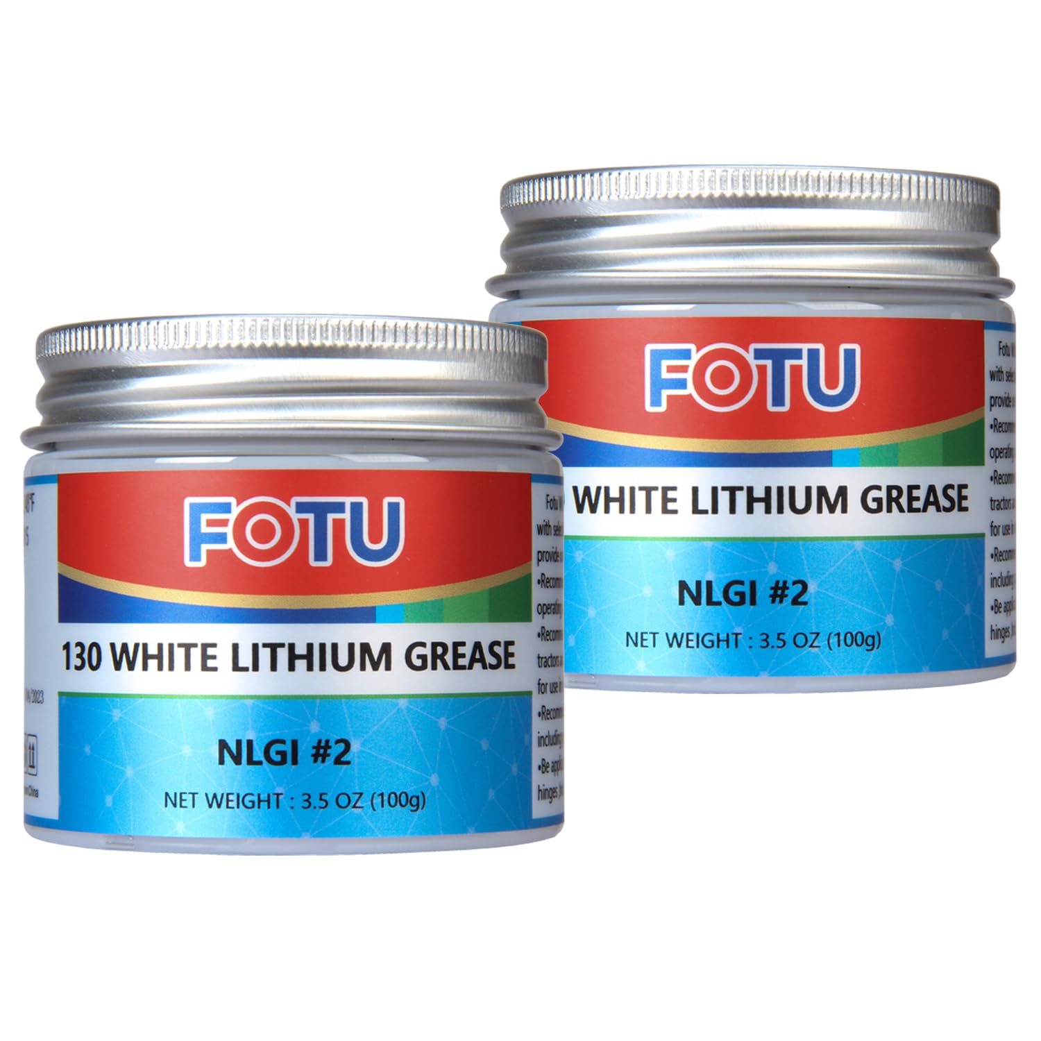 FOTU 130 White Lithium Grease - High Performance Lubricant for All Your Mechanical Needs - 100% Pure & Long - Lasting - Ideal for Bearings, Chains,