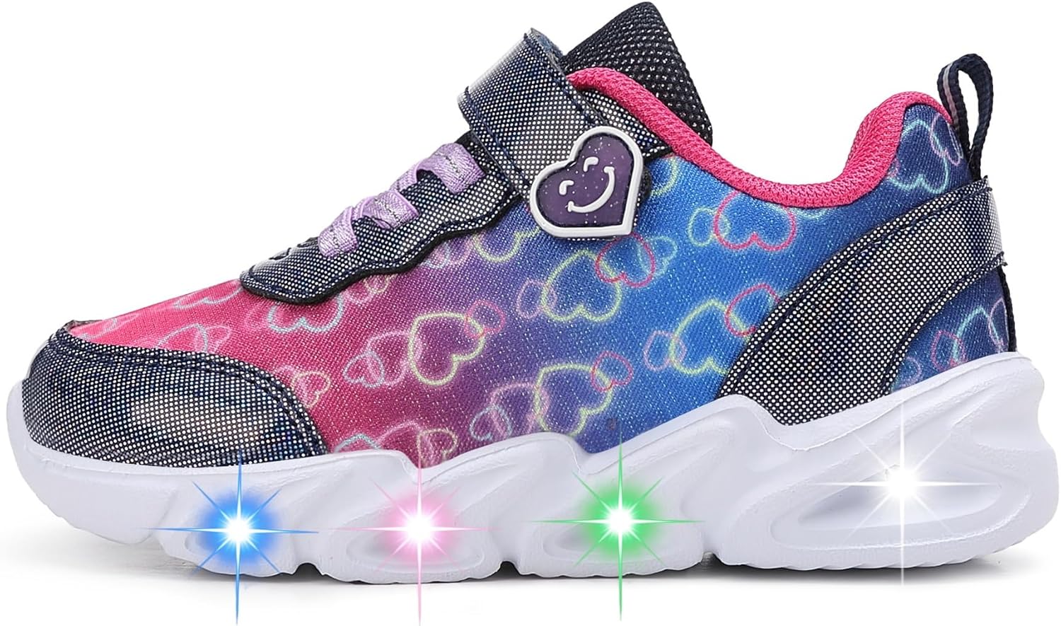 Light Up Toddler Girls Boys Shoes LED Sneakers Lightweight Breathable Adjustable Strap for Toddler/Little Kids - Image 4