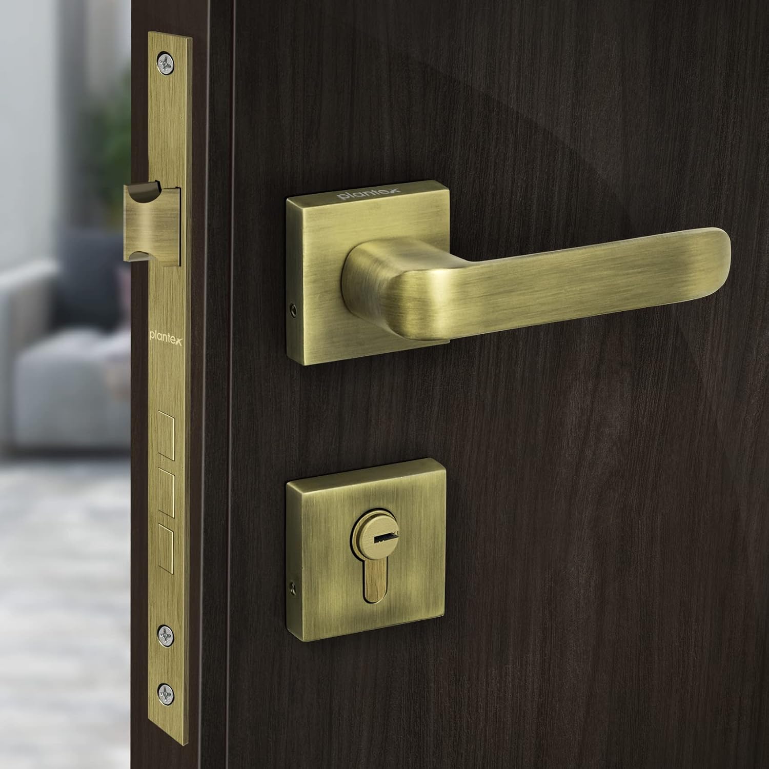 Plantex Triple Security Door Lock 7110, Brass Antique at ₹2,499 (70% Off) – Amazon