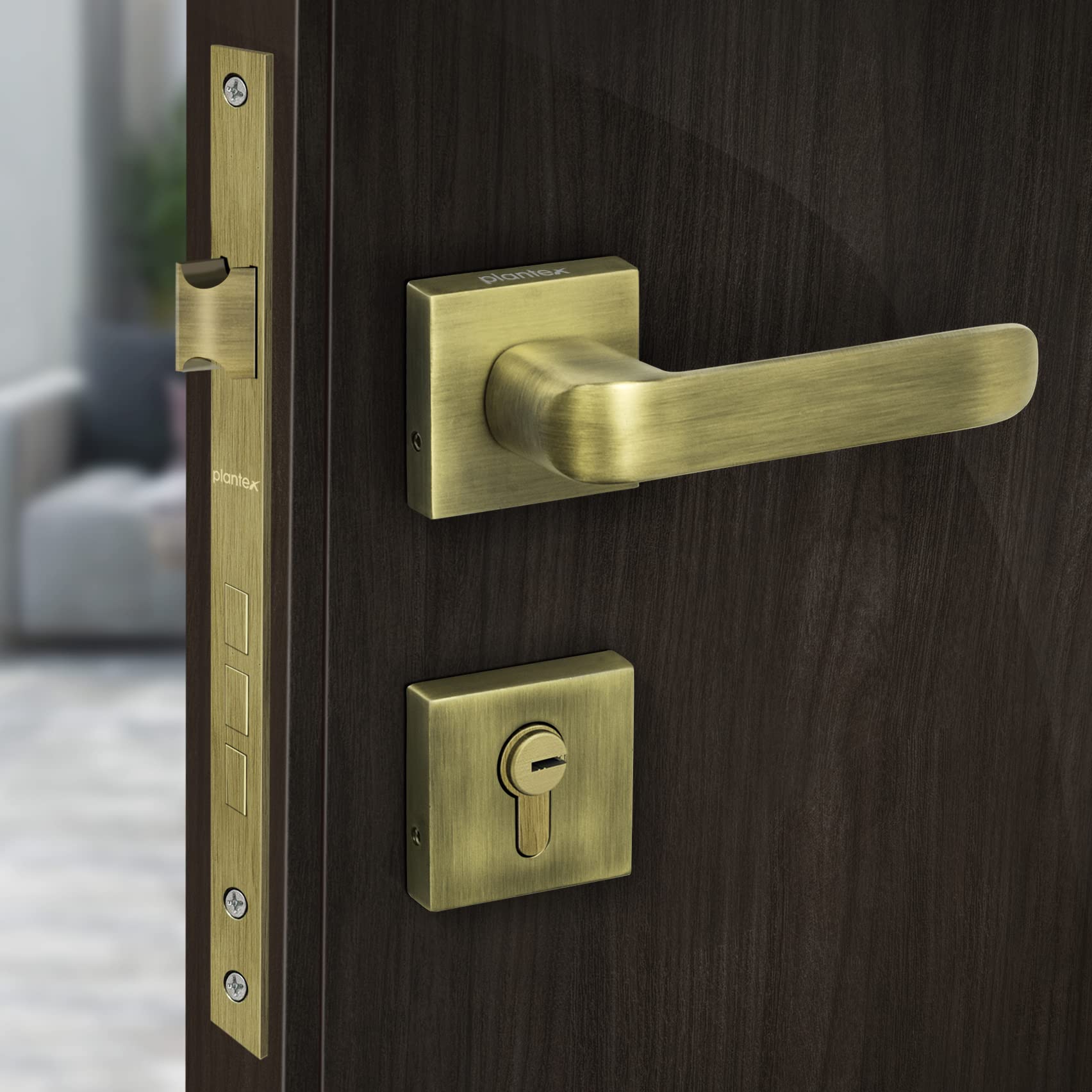 Plantex Triple Security Door Lock For Home/Main Door Lock Set With 3 Years Of Warranty/Mortise Lock For Door With Brass Lock Body & Cylinder(7110 - Brass Antique), Knob (B0BF4M42NY) Amazon Price History, Amazon Price Tracker