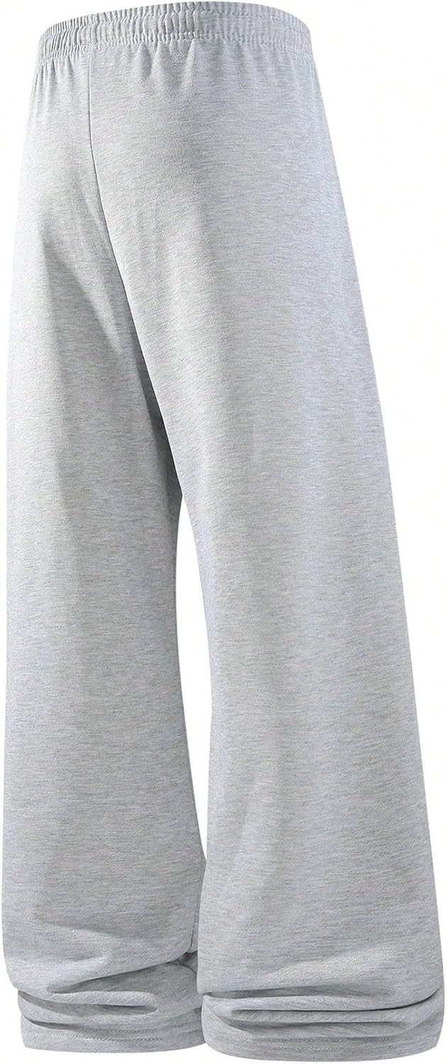 GORGLITTER Men's Baggy Track Pants Wide Leg Elastic Drawstring Oversized Loose Casual Streetwear Sweatpants - Image 2
