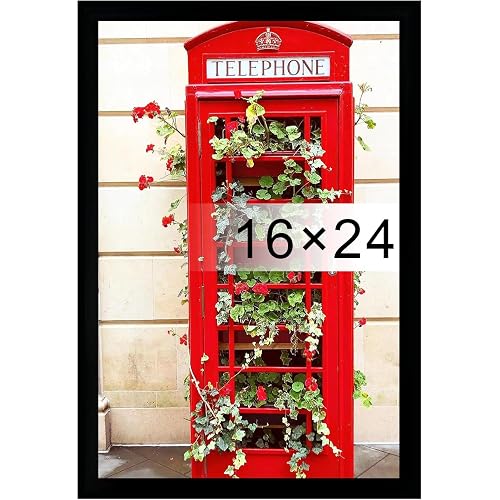 SESEAT 16x24 Frame Black, Display Pictures 16x24 without Mat, Photo Frames Wall Gallery, 1 Pack