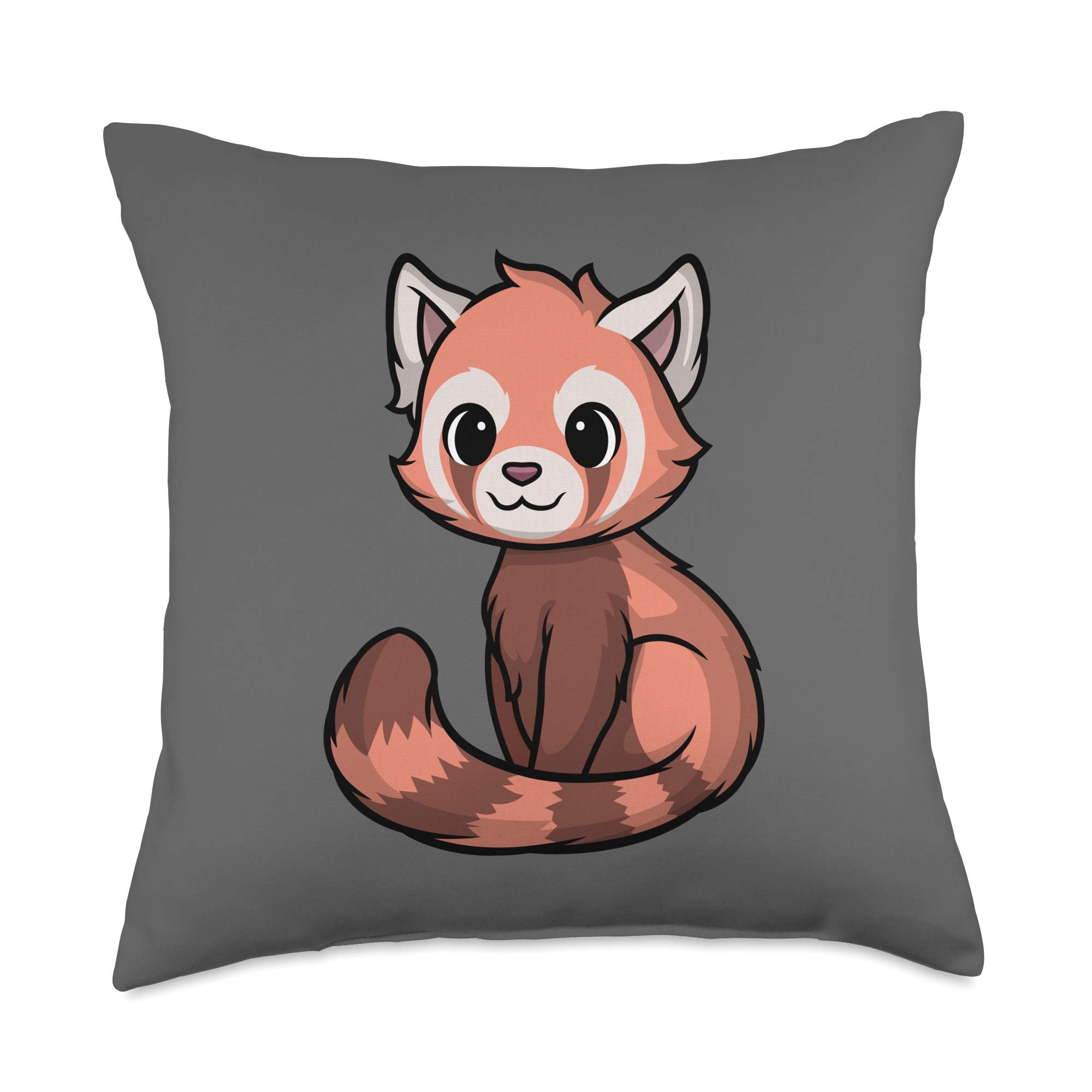 Amazon Com Red Panda Design Co Chibi Kawaii Red Panda Anime Japanese Funny Throw Pillow 18x18 Multicolor Home Kitchen