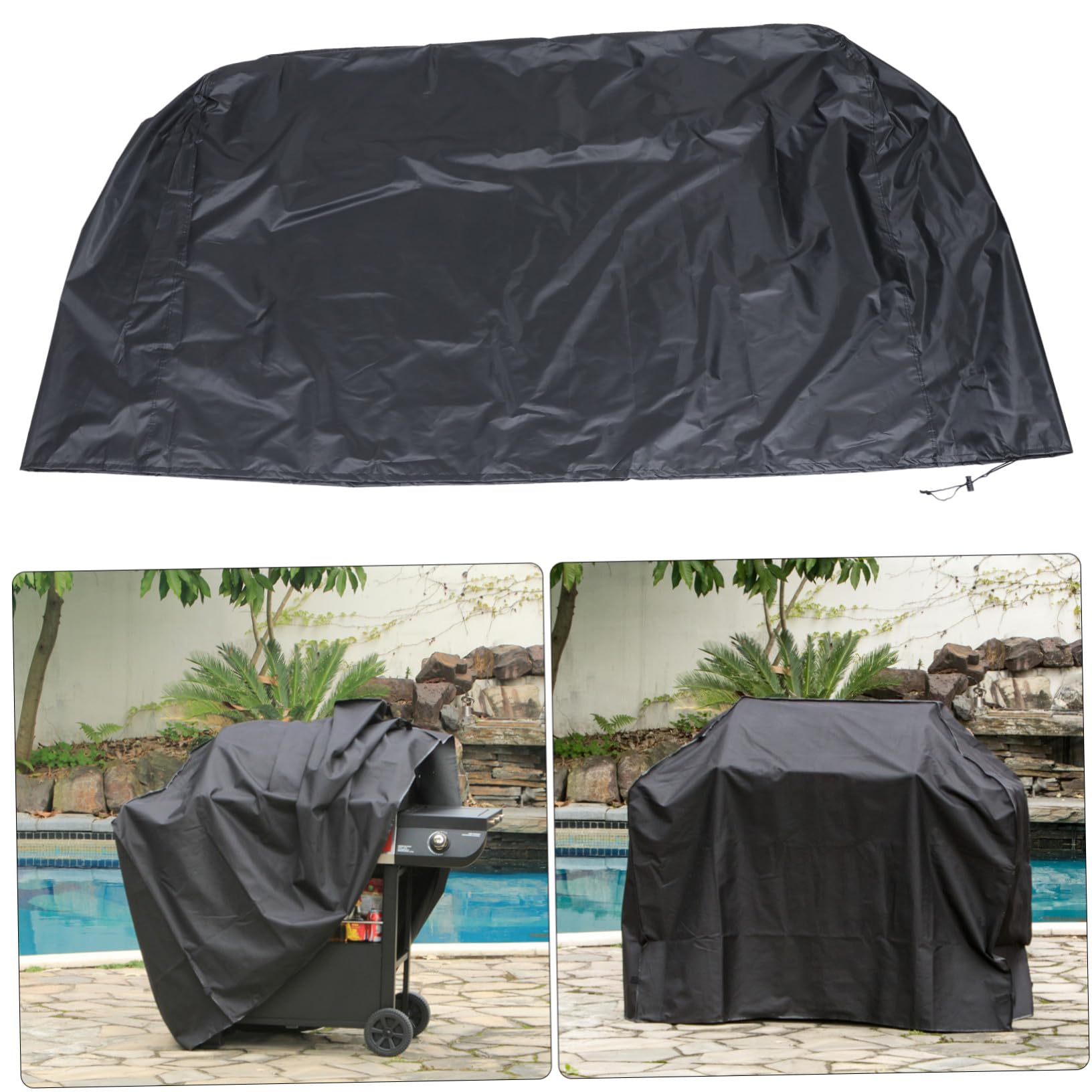 iplusmile Funda para Parrilla de Barbacoa Protectora de Poliéster Cubierta para Barbacoa de Exterior para Parrilla y Anti-Polvo para Usar Jardín o Terraza