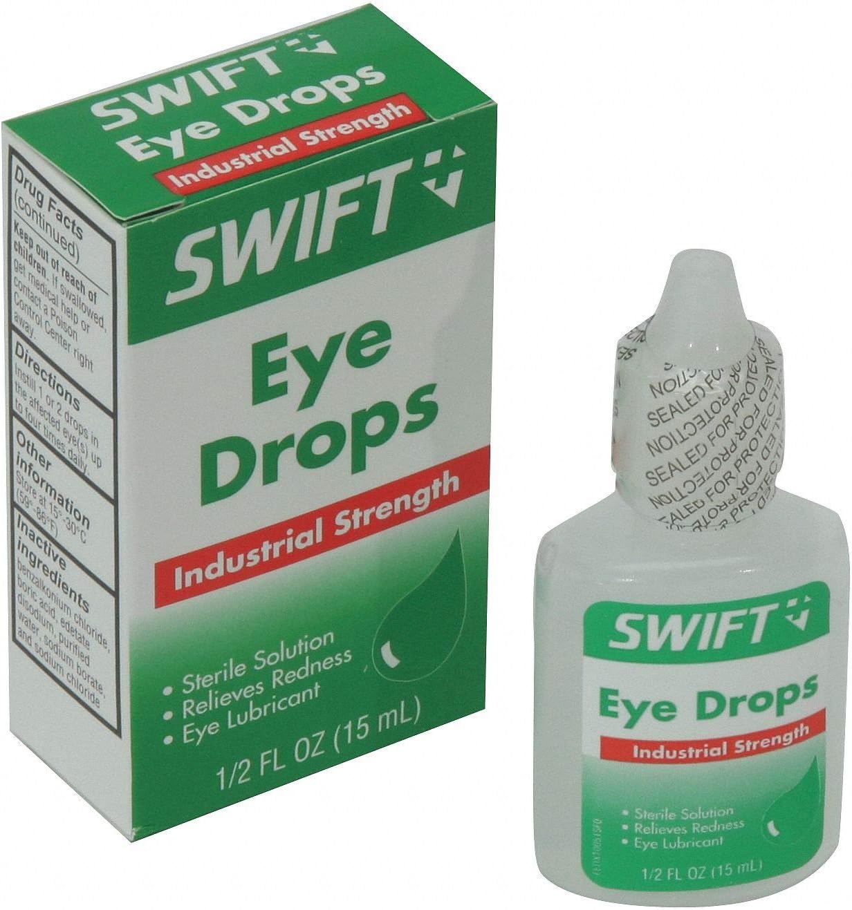 Eye Drops, Bottle, 0.5 oz. Health & Household