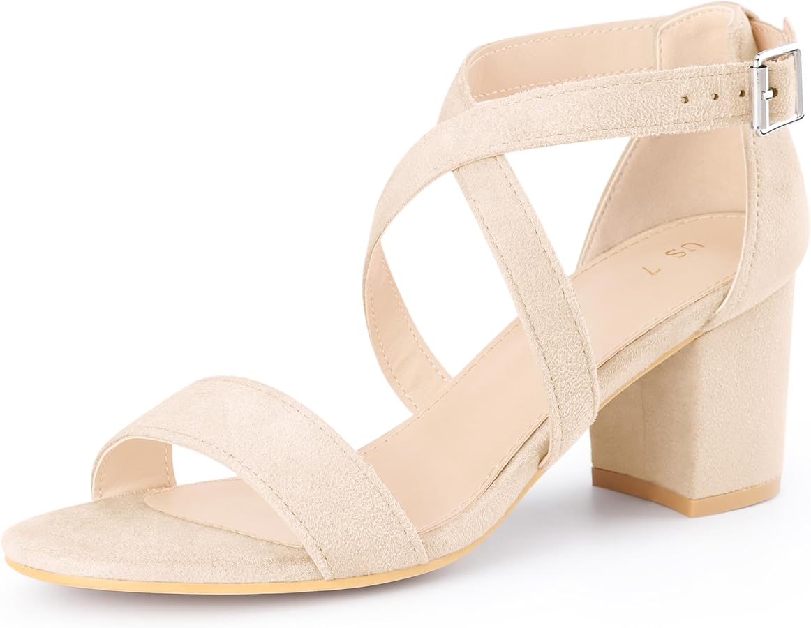 Sandales à Talons Hauts Allegra-K - Talon Bloc, Femme, Loisirs/bureau, Neuves
