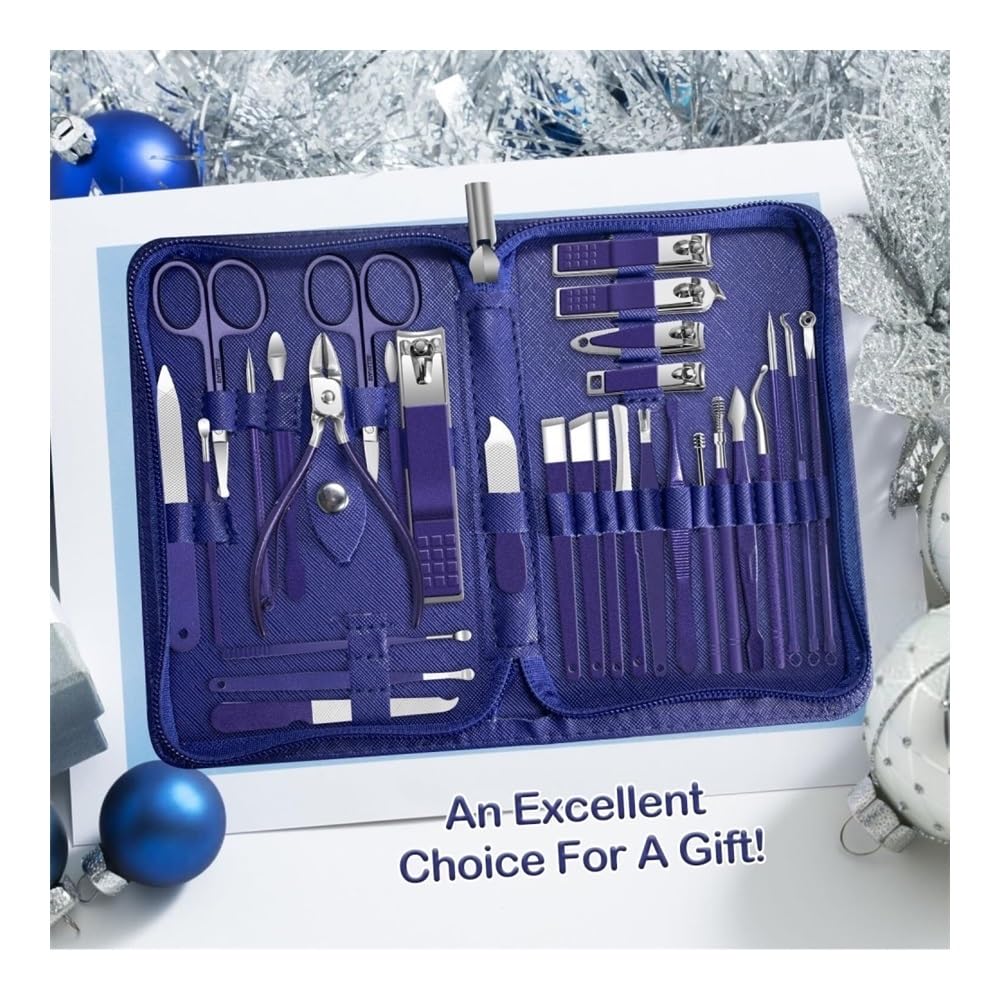 Kit de manicura y pedicura 30 en 1, Kit Profesional de cortauñas para Viajes (pies, Dedos de los pies, Dedos de Las Manos).