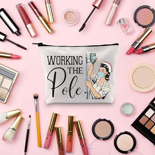 Miniatura 5 de TOBGBE ER Enfermera Regalo Sala de Emergencias Enfermera Bolsa con Cremallera UCI Enfermera Regalo Enfermera Apreciación Maquillaje Bolsa Enfermera