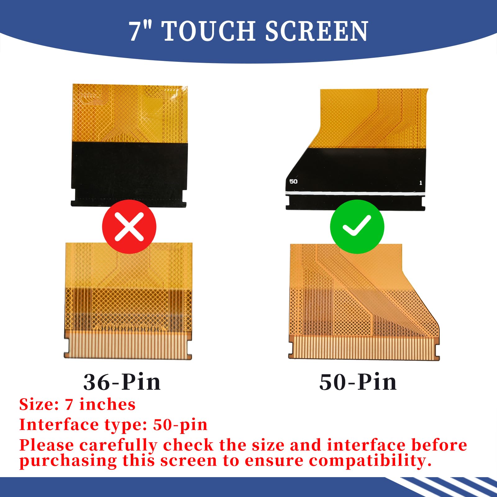 Amazon.com: Getfarway 7 inch Touch Screen Digitizer 50-Pin