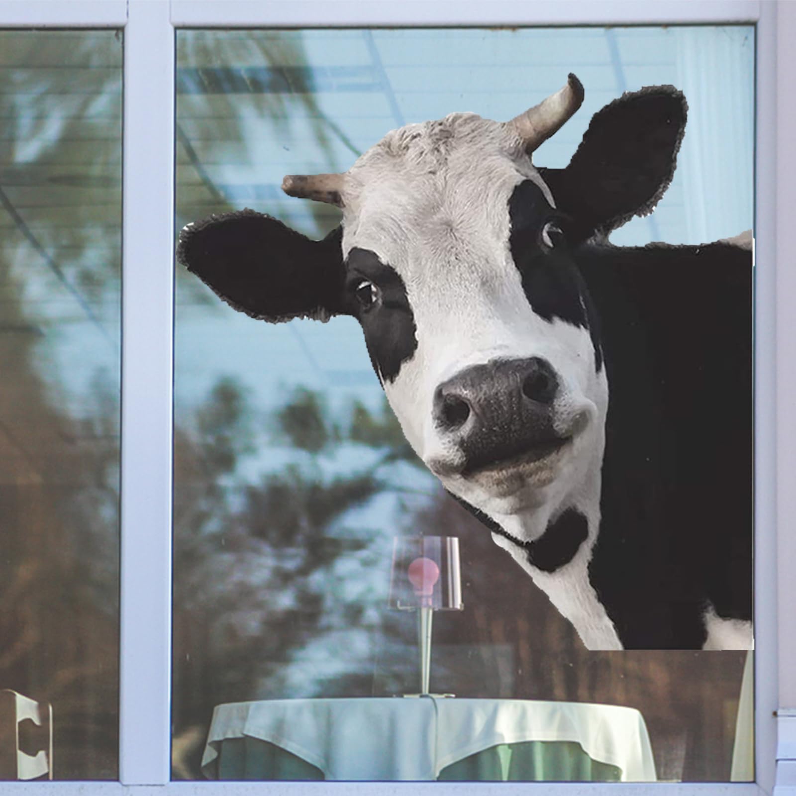 3 Pegatinas Vaca - Pegatinas 3D Animales Divertidos - Vacas Para Salón, Dormitorio, Habitación Infantil, Ventana, Puerta, Pared - 30x30 Cm
