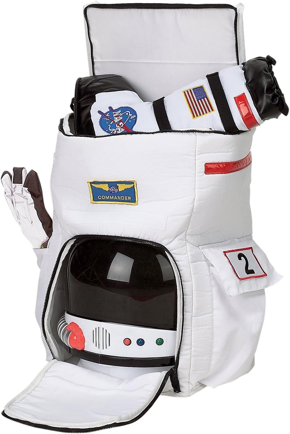 Aeromax Jr. Astronaut Backpack, Black, with NASA patches