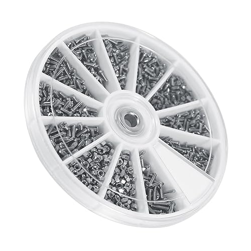 Miniatura 5 de Kit surtido de tornillos y tuercas, 600 piezas, 12 tipos de herramientas de reparación, kit surtido de tornillos pequeños y tuercas M1 M1.2 M1.4