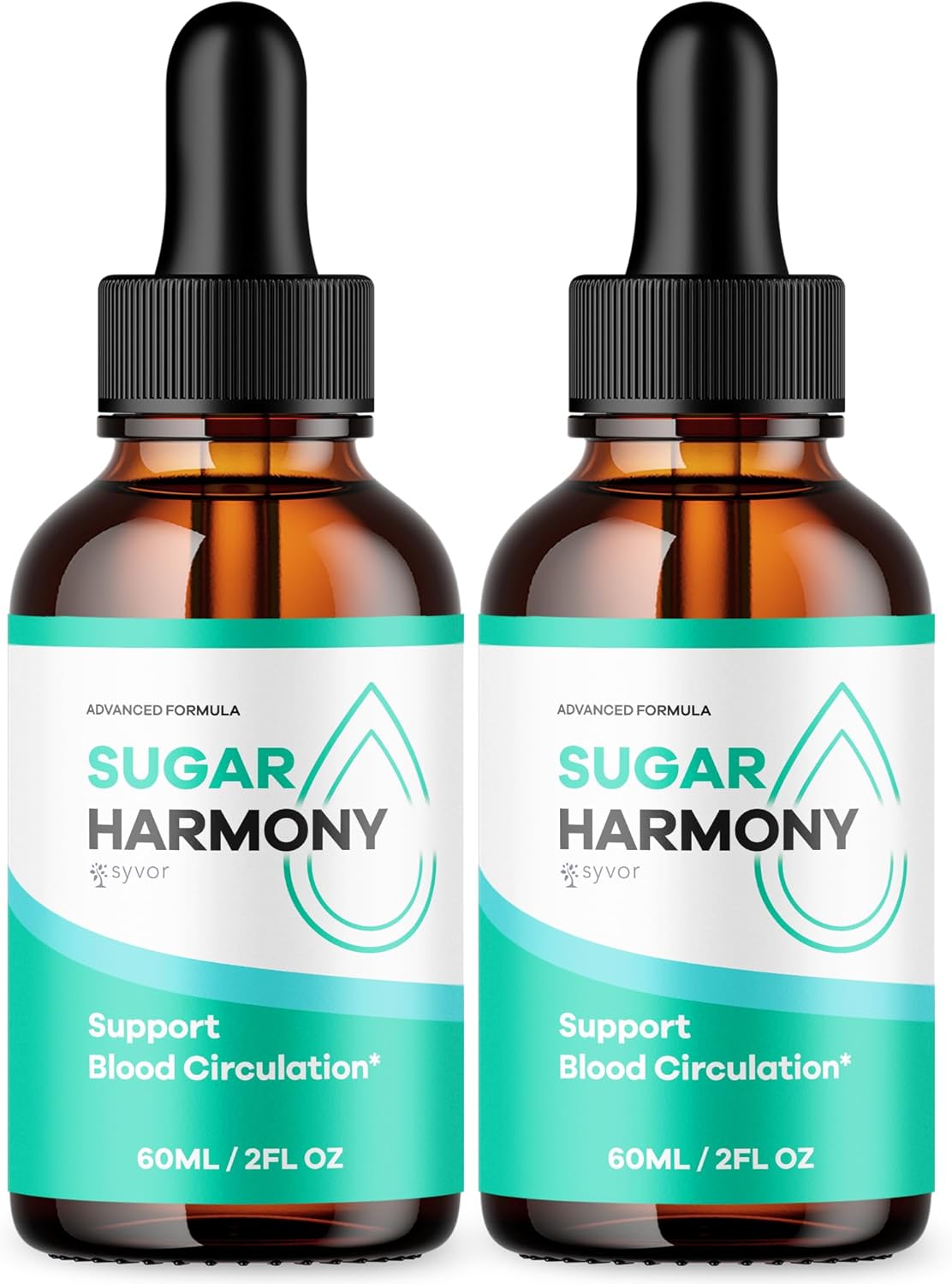 (2 Pack) Sugar Harmony Drops, Official SugarHarmony Liquid Drops with All Natural Ingredients, Advanced Formula Support Supplement with Maximum Strength Premium Vitamins for Women & Men (60 Servings)