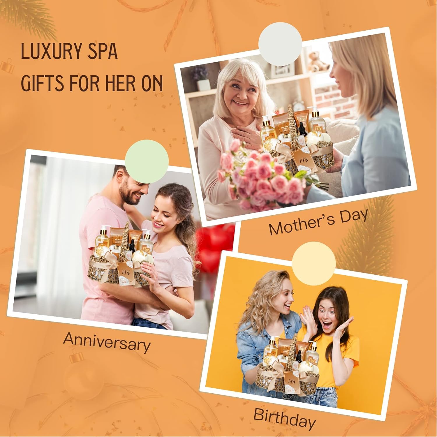 Mothers Day Gifts for Mom - Luxury 10-Piece Honey Almond Bath & Body Gift Set for Women, Spa Gift Basket, Pampering Bath Set with Bath Bomb | Christmas Birthday, Perfect Holiday Gift for All Occasion - Image 9