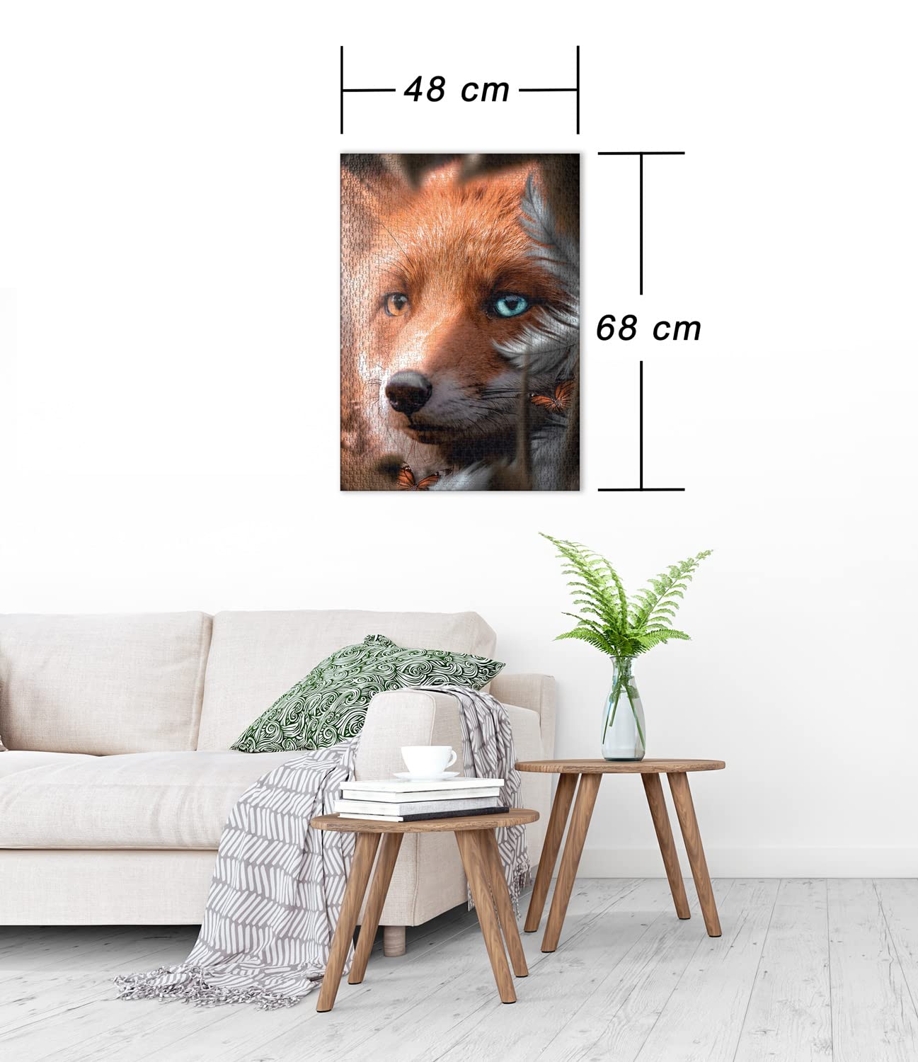 Ulmer Puzzleschmiede, Puzzle Listiger Little Friend, Inventive Fox Motif as 1000 Pieces Puzzle, The Clever Fox Set in Scene - Image 3