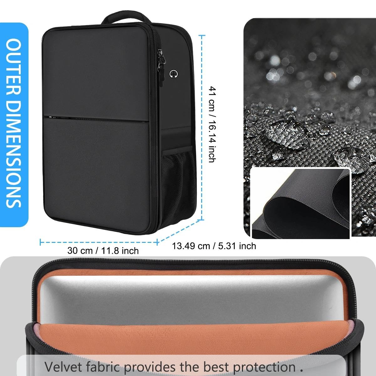 ZINZ Mochila Delgada y Expandible para Computadora Portátil, Mochila de Negocios para Viajes de 17 pulgadas, Mochila Resistente al Agua para la Mayoría de los Portátiles de 15 15,6 16 17 pulgadas