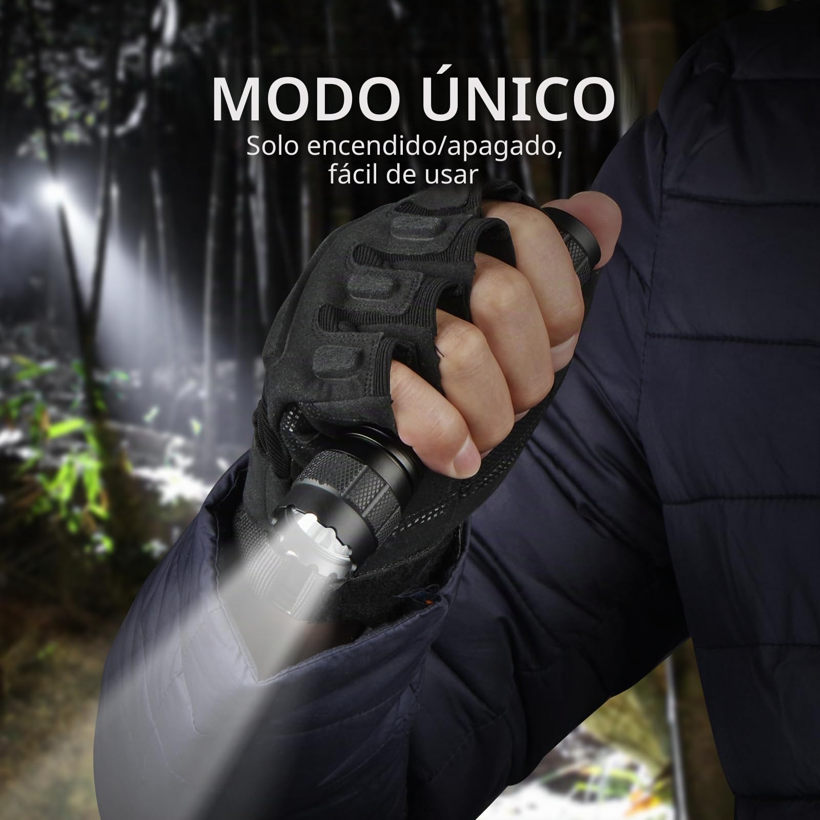 ULTRAFIRE Linterna táctica con estuche, 1200 lúmenes, linterna LED monomodo con cinturón de servicio soporte de antorcha, para aplicación de la ley, patrulla, seguridad, exterior, WF-501B PRO