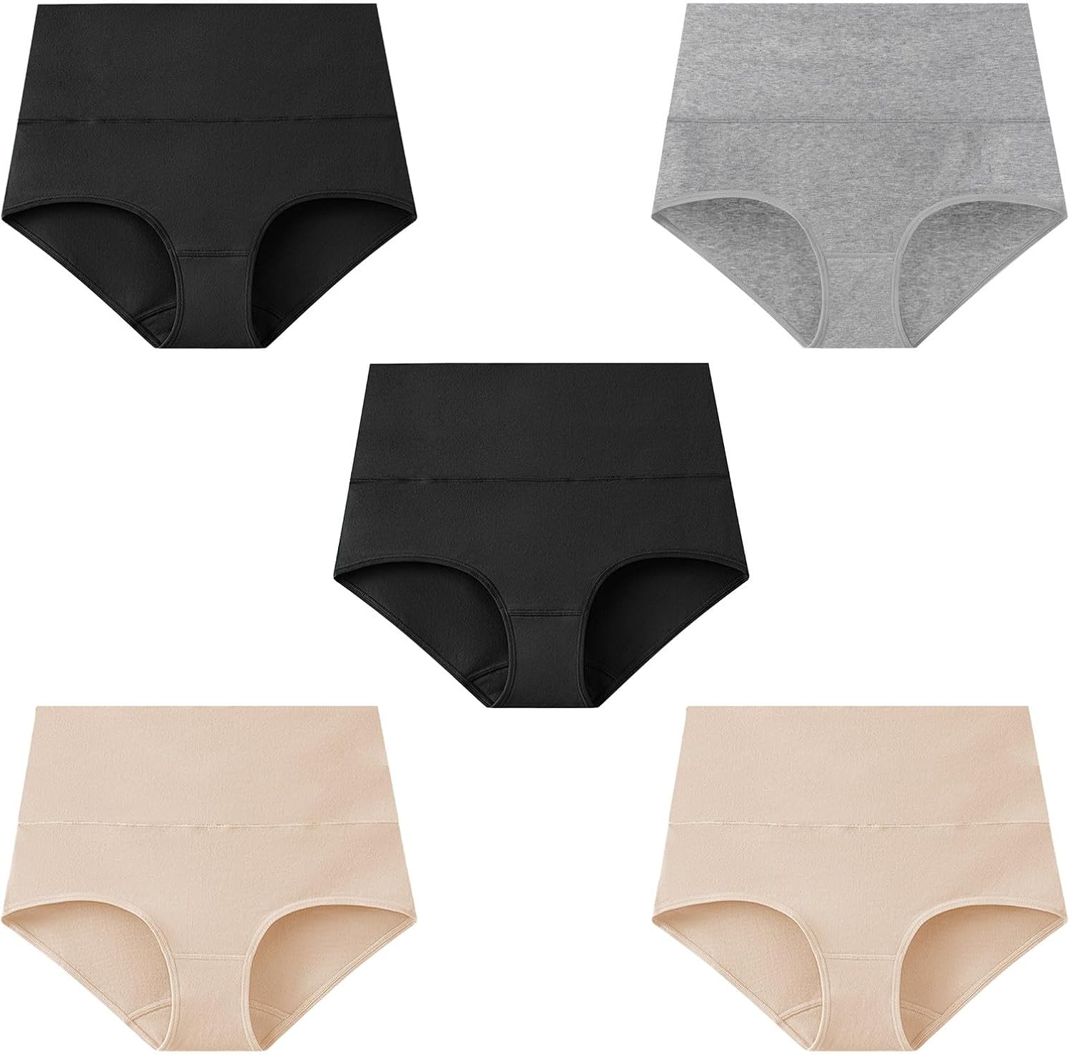 Tummy Control Underwear Soft High Waisted underwear Full Coverage Briefs Breathable Postpartum Cotton Womens Panties