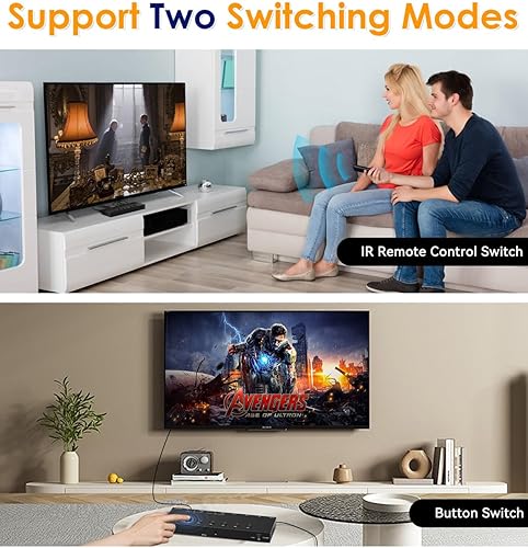 Miniatura 4 de Conmutador HDMI y AV 2 en 1  Juega PS5 y juegos retro en 1 TV, 3 HDMI 2.0 (4K HDR) + 2 entradas RCA  Compatible con Xbox Series XSwitchWiiPS2N64