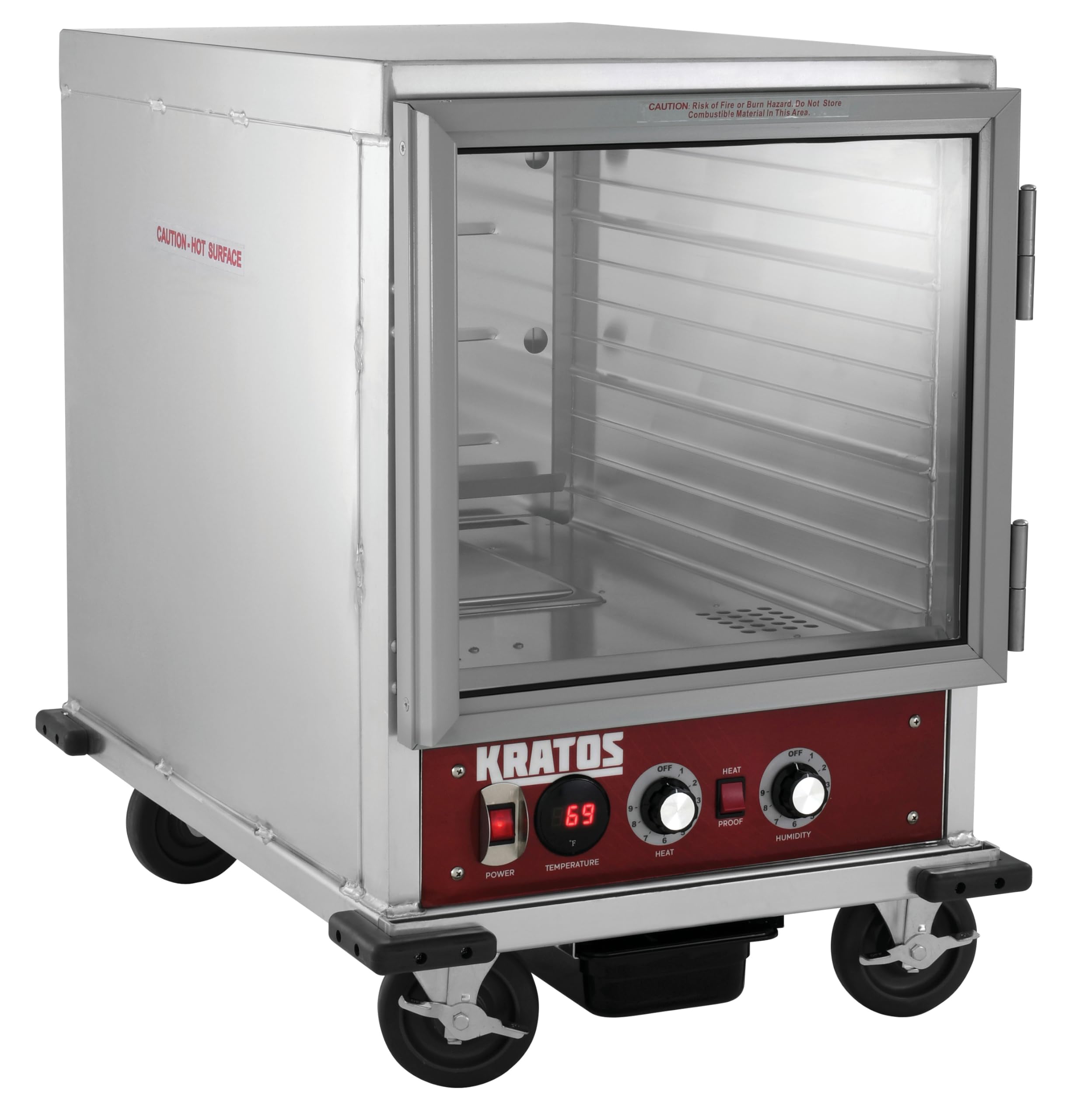 Kratos Half Size Undercounter Commercial Non-Insulated Holding and Proofing Cabinet, Holds 12 Full Size Sheet Pans, 120V, 1440W (28W-154)