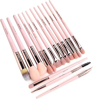 Elegante juego de brochas de maquillaje suave...