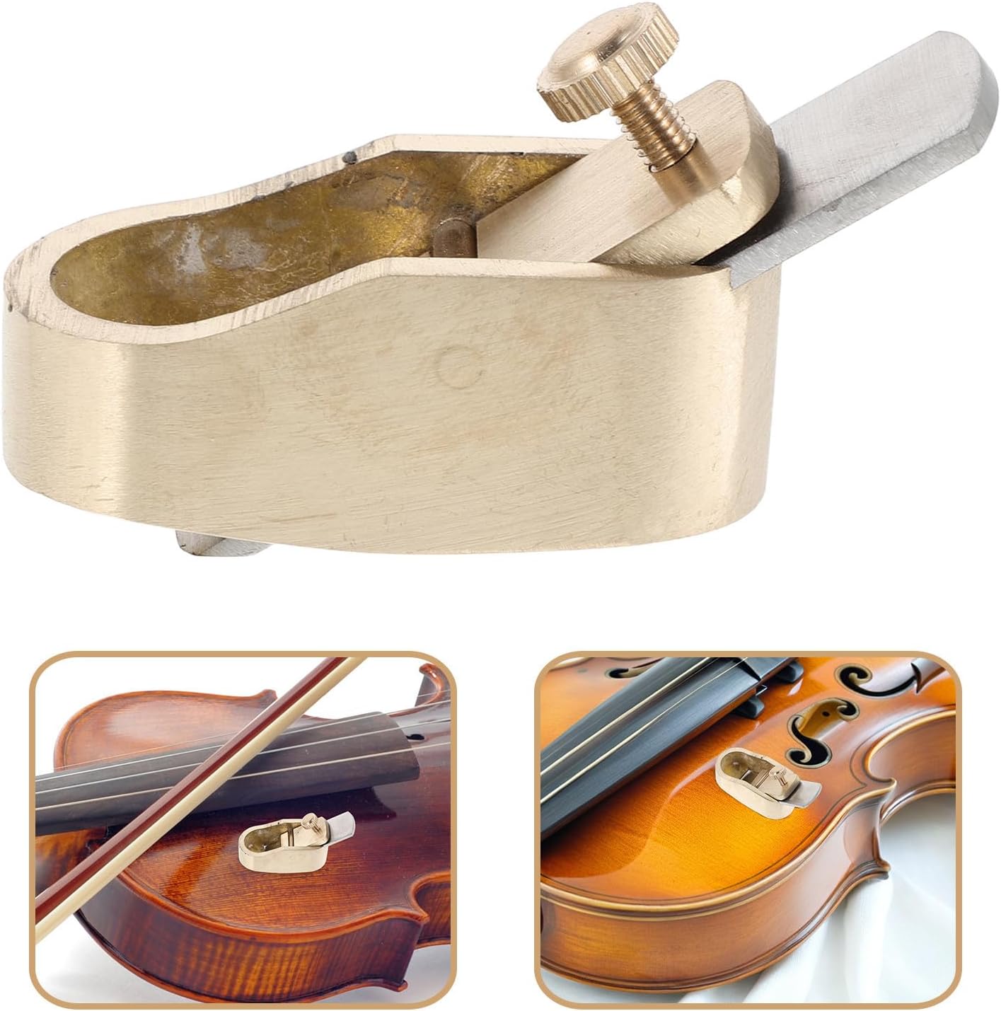 Levemolo Miniature Hand Planer Tool for Violin Making with 12mm Blade, Brass Material, Lightweight and Fine Adjustment Features, for Fingerboard and Woodwork Projects in Wood Craft Tasks