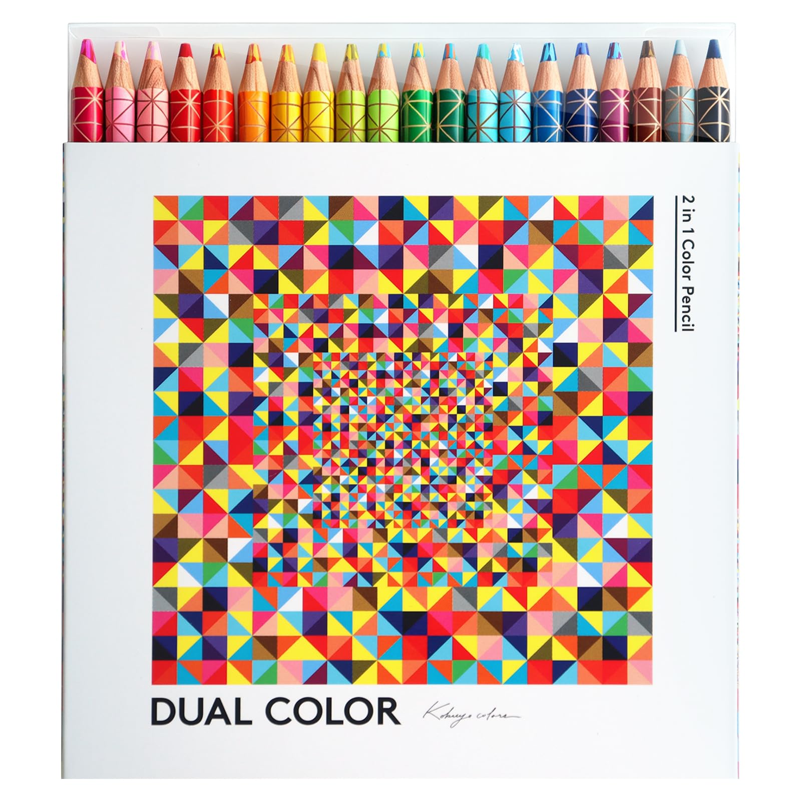 Amazon | コクヨ(KOKUYO) 色鉛筆 DUAL COLOR 20色 KE-SP14 | 色鉛筆