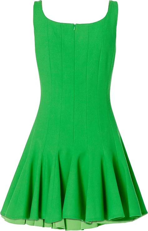 Multi-Seamed Trumpet Front Mini Dress