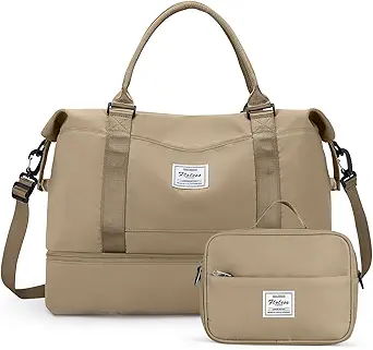 Travel Duffel Bag with Shoes Compartment, Shoulder Weekender Overnight Bag for Women,Travel Tote Bag Sports Gym Bag with Toiletry Bag