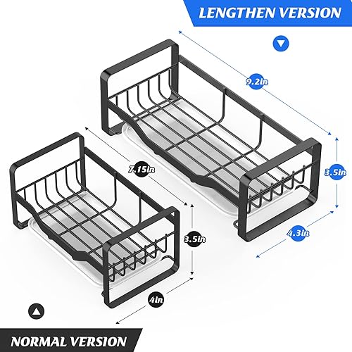 Miniatura 2 de Organizador de fregadero con soporte para esponja, soporte para esponja para fregadero de cocina, organizador de fregadero de cocina para