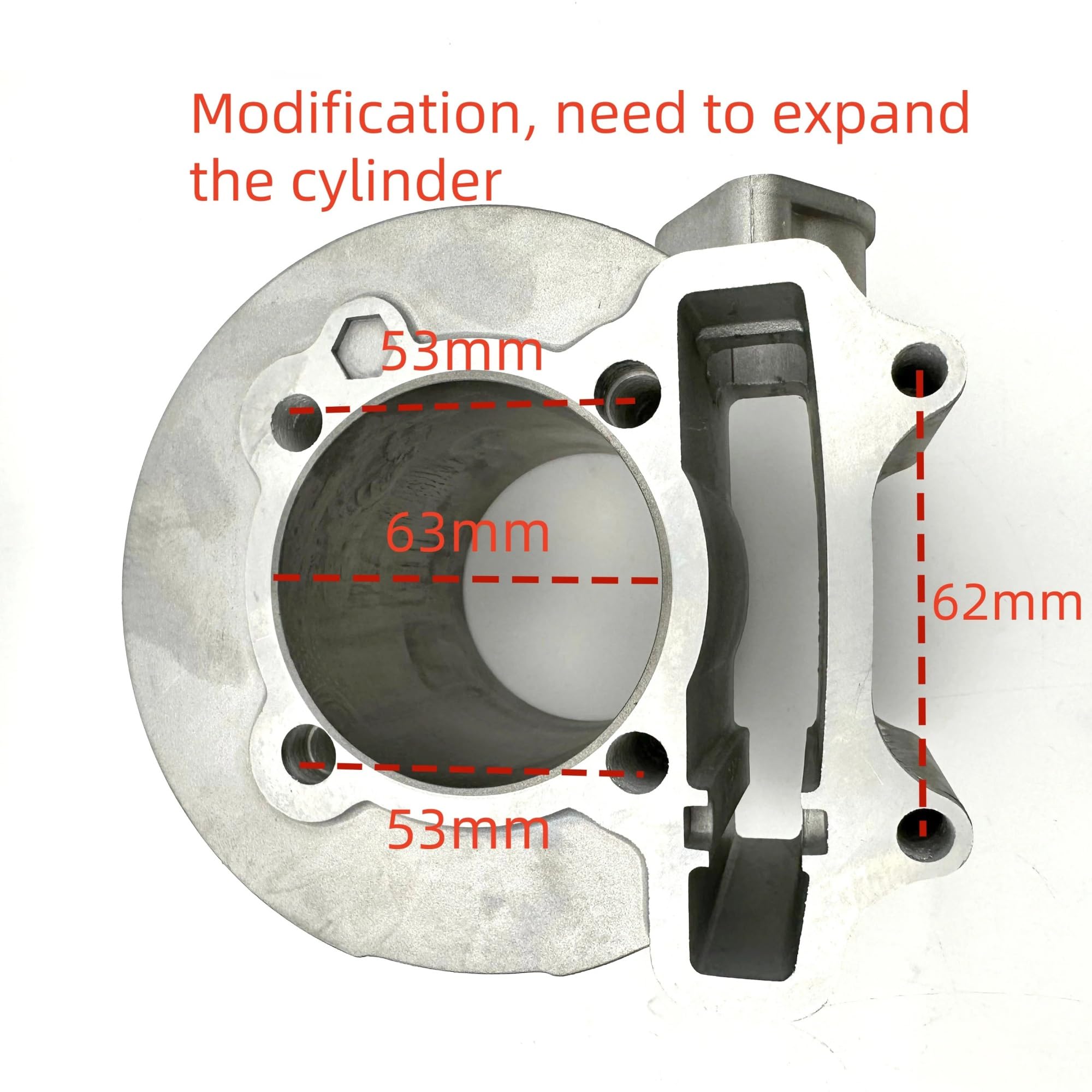 Zestaw cylindra do tuningu 250cc uszczelka cylindra zestaw pierścieni tłokowych 63mm GY6 125 150 nadające się do modyfikacji ATV Buggy skutery 152QMI 157QMJ